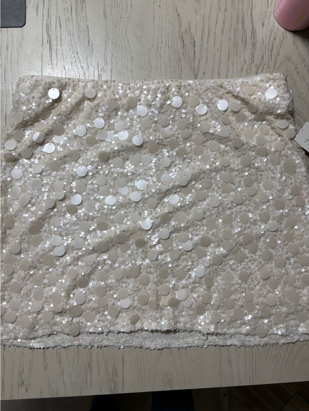 a new day Ivory Sequin Mini Skirt